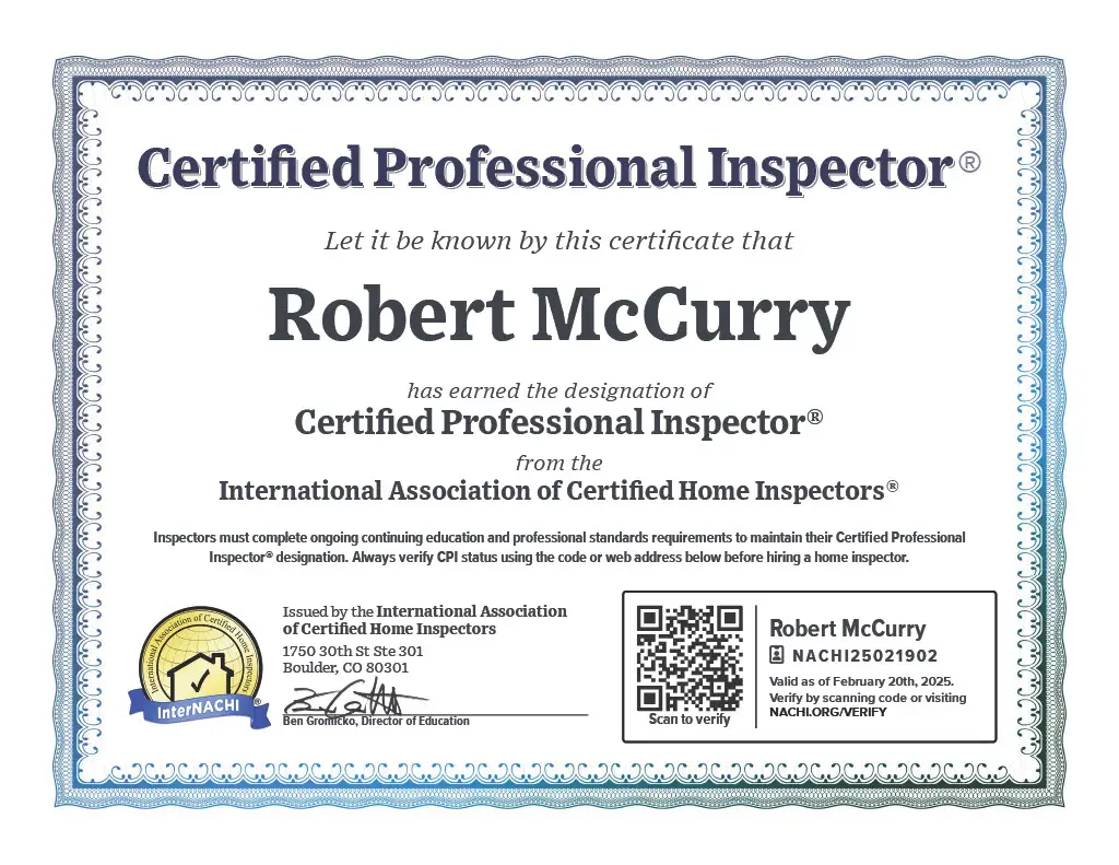 Certified Home Inspector